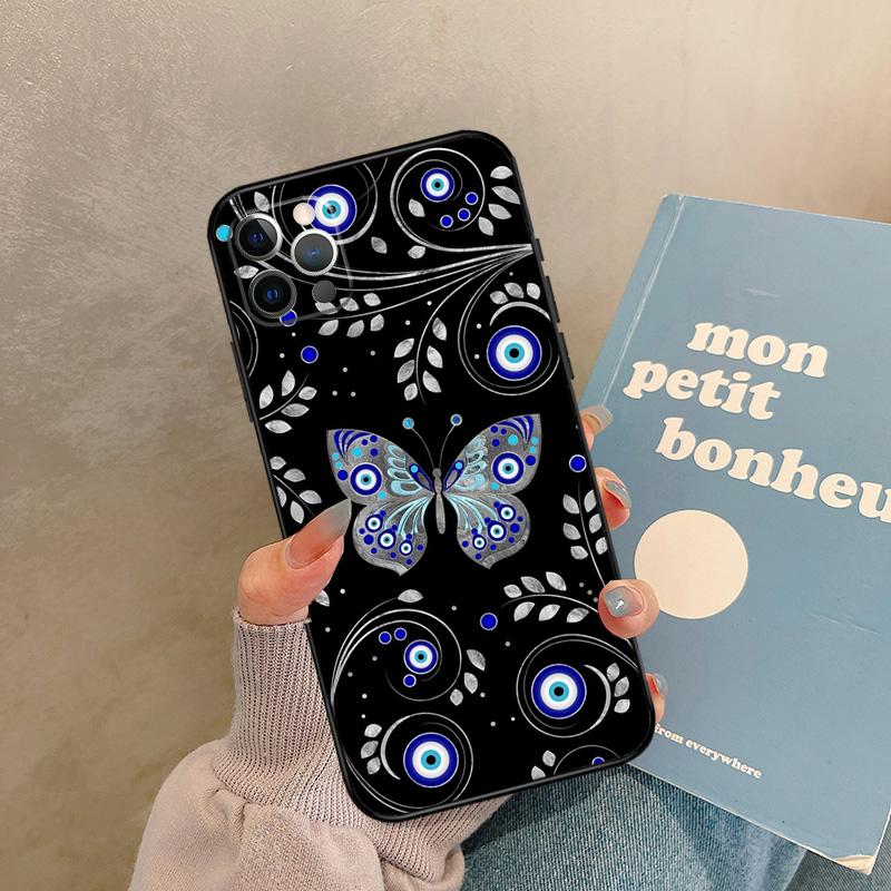 Evil Eye Case For iPhone 17 Air 15 14 13 12 11 16 Pro Max 13 mini XR 15 16 Plus 16e Back Cover Shell