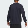 Adidas All Szn Oversized Sweatshirt With Solid Color Letter Logo Embroidery Details Sports Crew Neck Pullover Men Sweatshirt Legendary-Ink-Blue IX6822