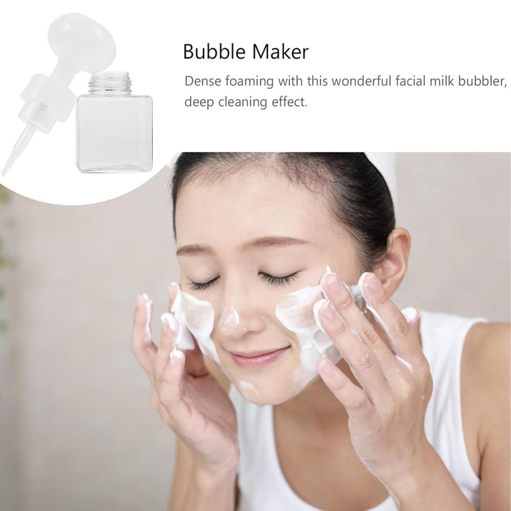 250ml Square Flower Foam Bottle 2026 Soccer Refillable Lotion Container Leakproof Travel Pump Bottle for Skincare Sports Fan Gif