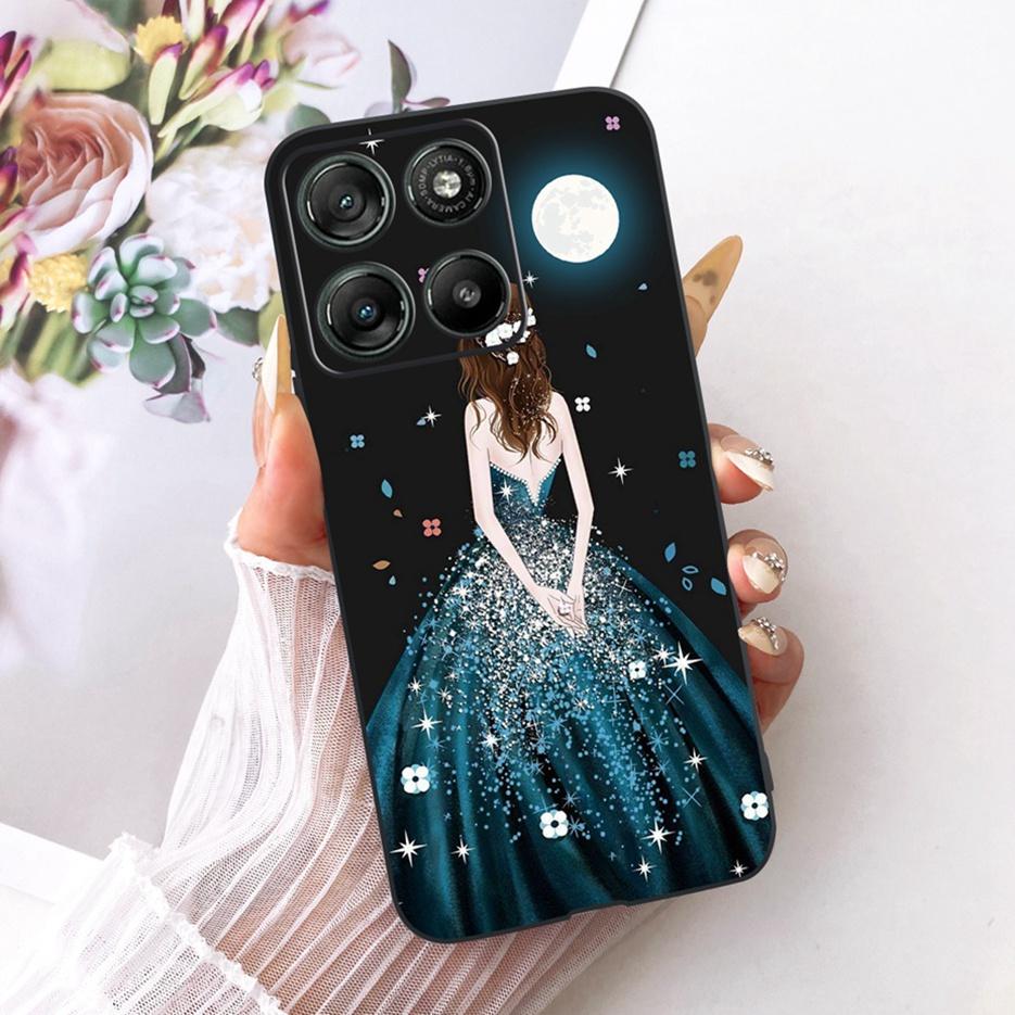 Für Motorola Moto G17 Power Case Moto G15 Niedliche Katze Blumen Bemalte Hülle Weiche TPU Handyhülle Für Motorola G15 Power MotoG17 Taschen