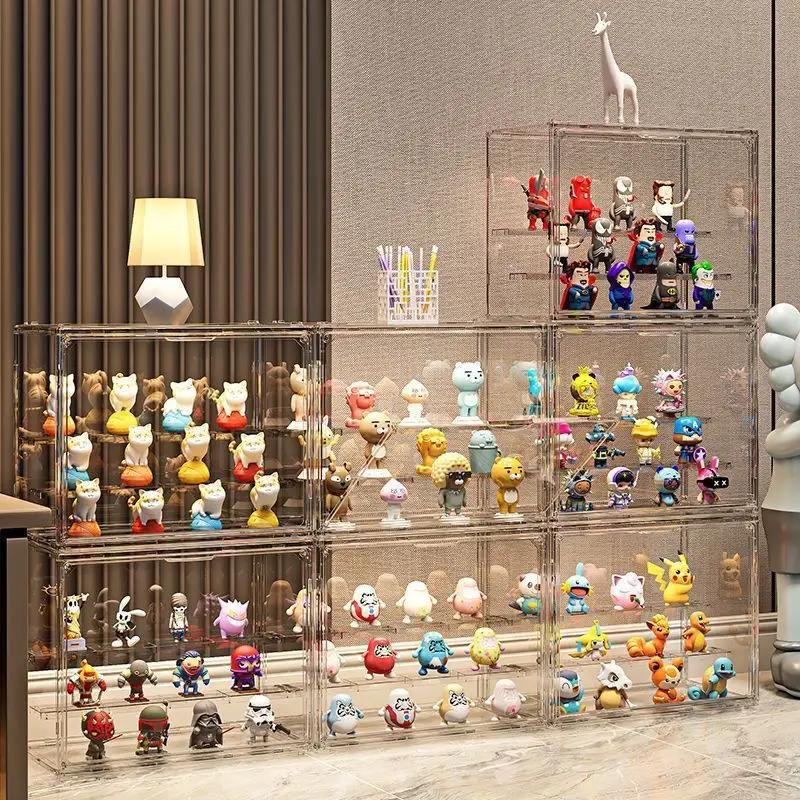 1pc Three Layer Acrylic Display Rack, Blind Box Storage Box,Llarge Capacity Dustproof