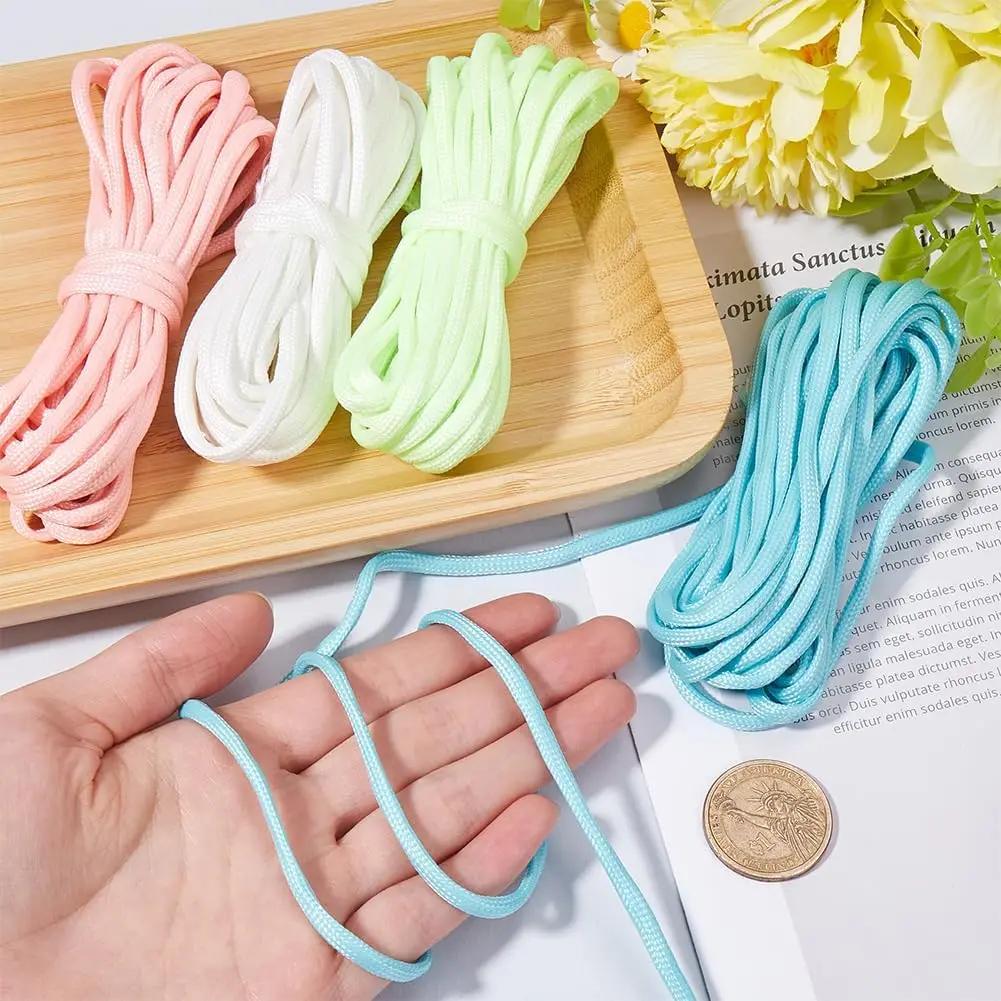 Luminous Paracord 9 Strands 4mm Nylon Fluorescent Parachute Rope Outdoor Camping Lanyard Tent Cord Survival EDC Glow Bundle