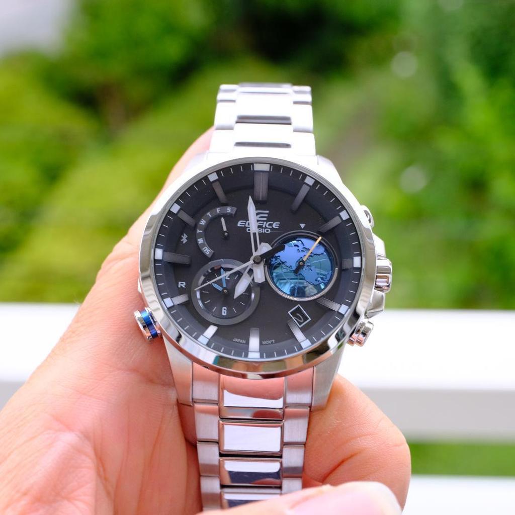 Used Operating CASIO EDIFICE EQB-600D Men's Watch Solar Beautiful Condition