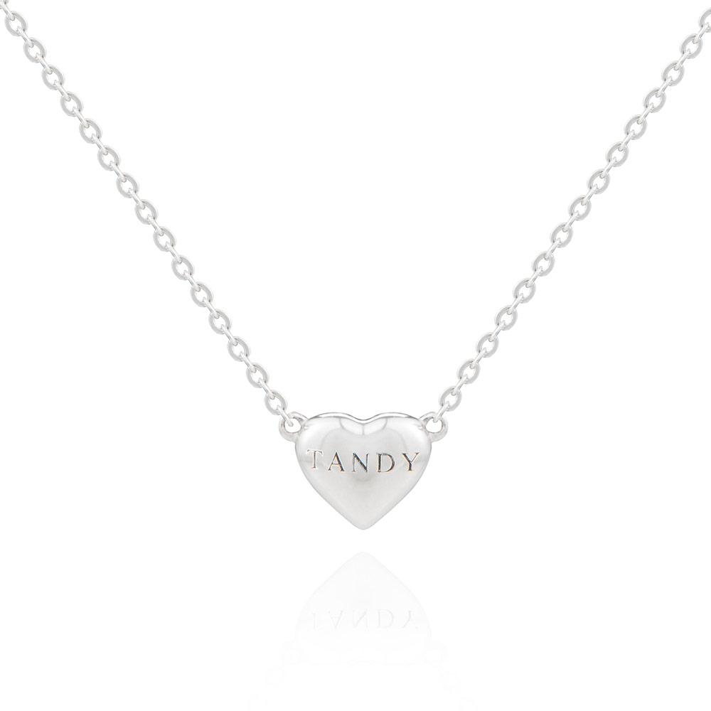 Tandy Silver 925 Volume Heart Pendant Necklace Tdn603