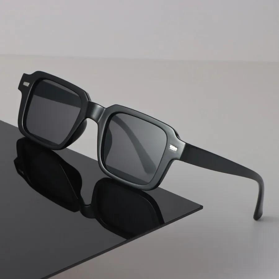 Square Sunglasses Women Men Trendy Stylish Mirror Minimalist Lens Sun Glasses Female Male Retro Personality