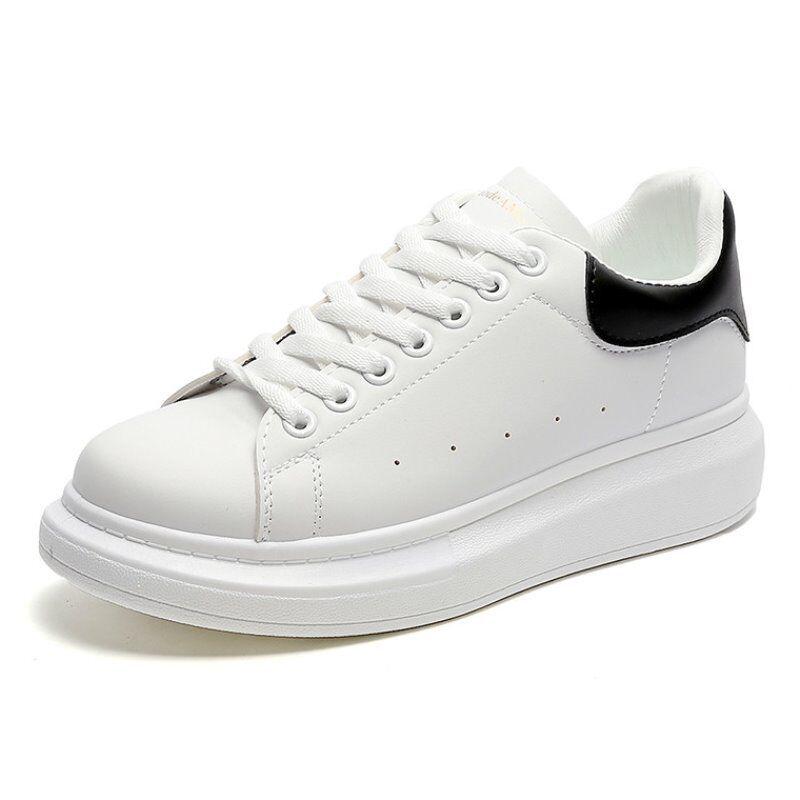 2024 Unisex PU-Leder-Sneakers: Dicke Sohle, Höhengewinn, Vielseitiger Stil