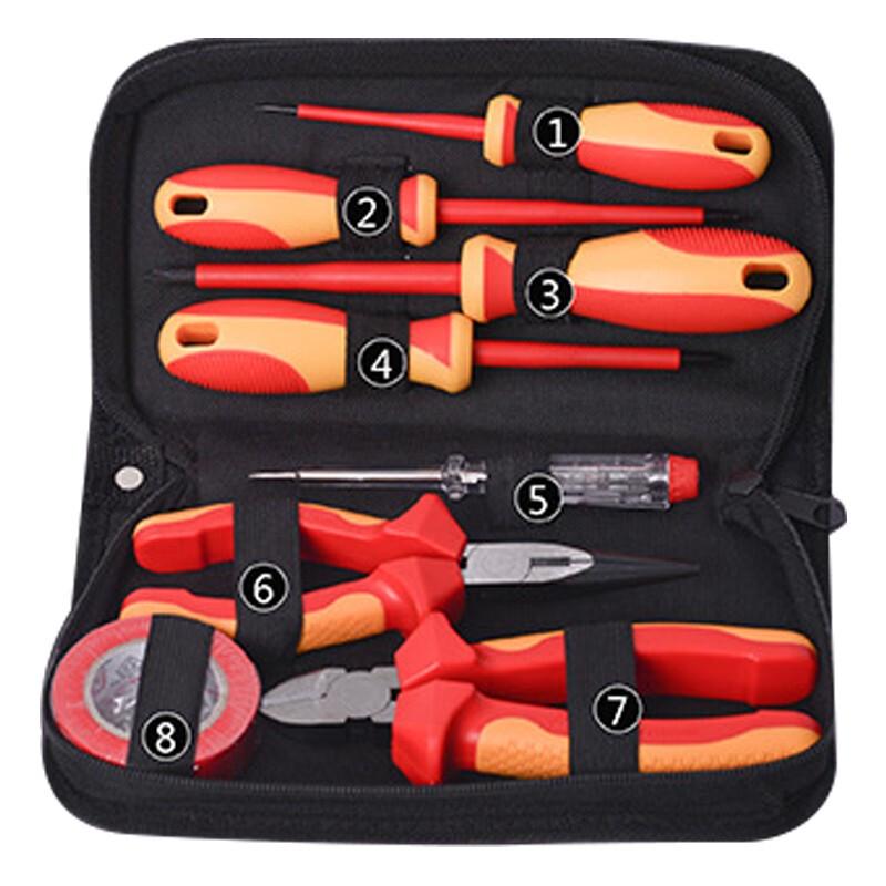 CREST 1000V Insulated Electrician Tool Set 8-Piece стандартный