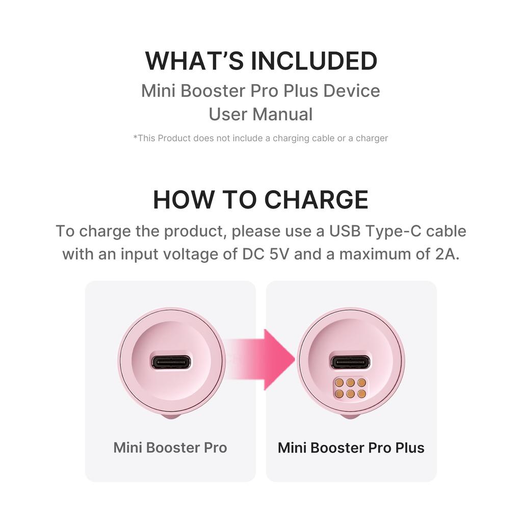 Medicube AGE-R Booster Pro Mini Plus (Pink) Skincare Facial Device, Lifting, Wrinkle Relief, 5 Minutes a Day, Experience a Trip to Korea, Vibration Ca