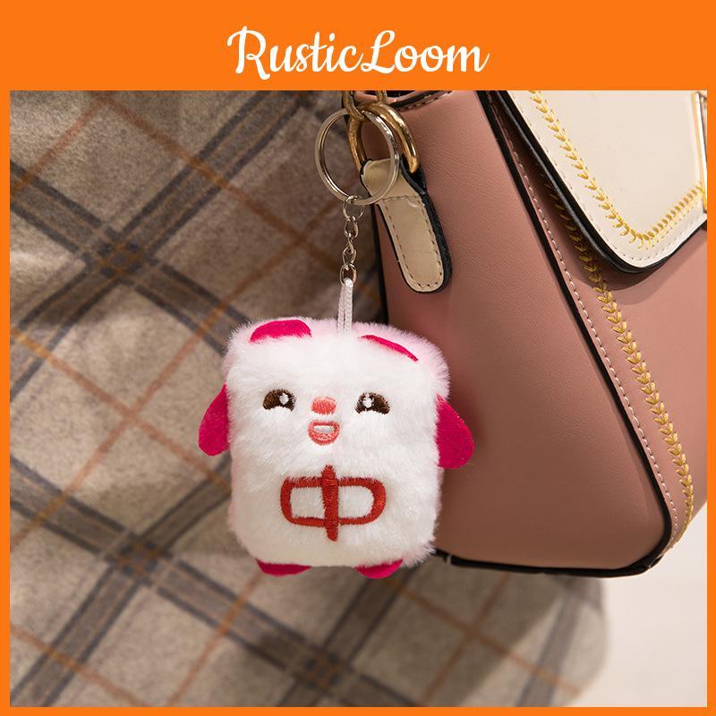 Mahjong Chess Capybara Dice Cartoon Plush Figurine Toy Keyring Bag Decor Pendant