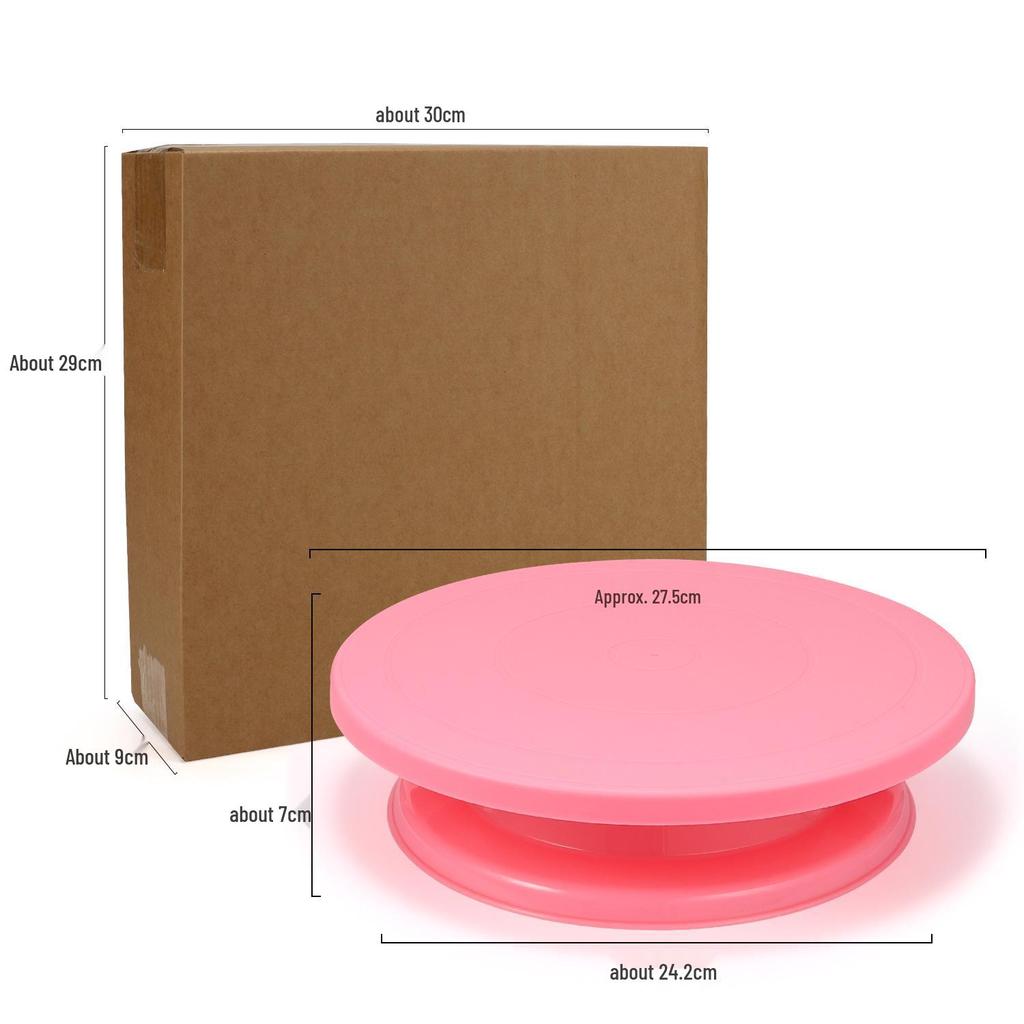 Rotating Cake Decorating Stand - Lightweight & Stable Plastic Turntable