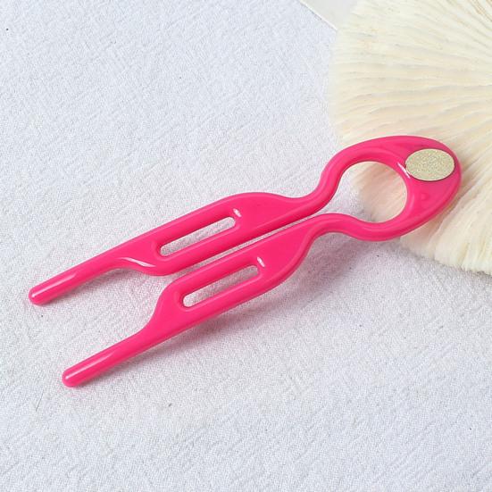 Plastik Saç Çubuğu U Şekilli Tasarım İnsancıllaştırılmış Saç Çatalı Arka Kafa Kadın Saç Bakım Aracı Saç Aksesuarı
