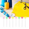 4 Boxes Flat Head Straight Pin Plastic and Stainless Steel Multifunctional Sewing Pin