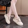 Spring student versatile little white board shoes women's fashion retro casual single shoes flat bottom light sports shoes