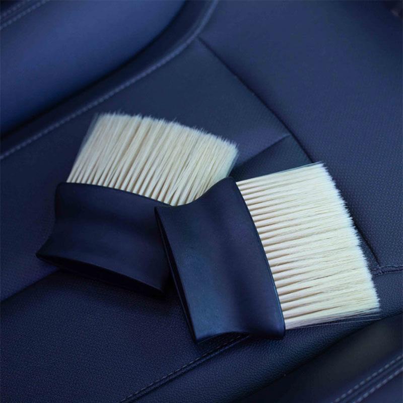 Yellow Soft Brush Car Interior Details Brush Air Conditioning Outlet Cleaning Gap Brush Computer Keyboard Cleaning