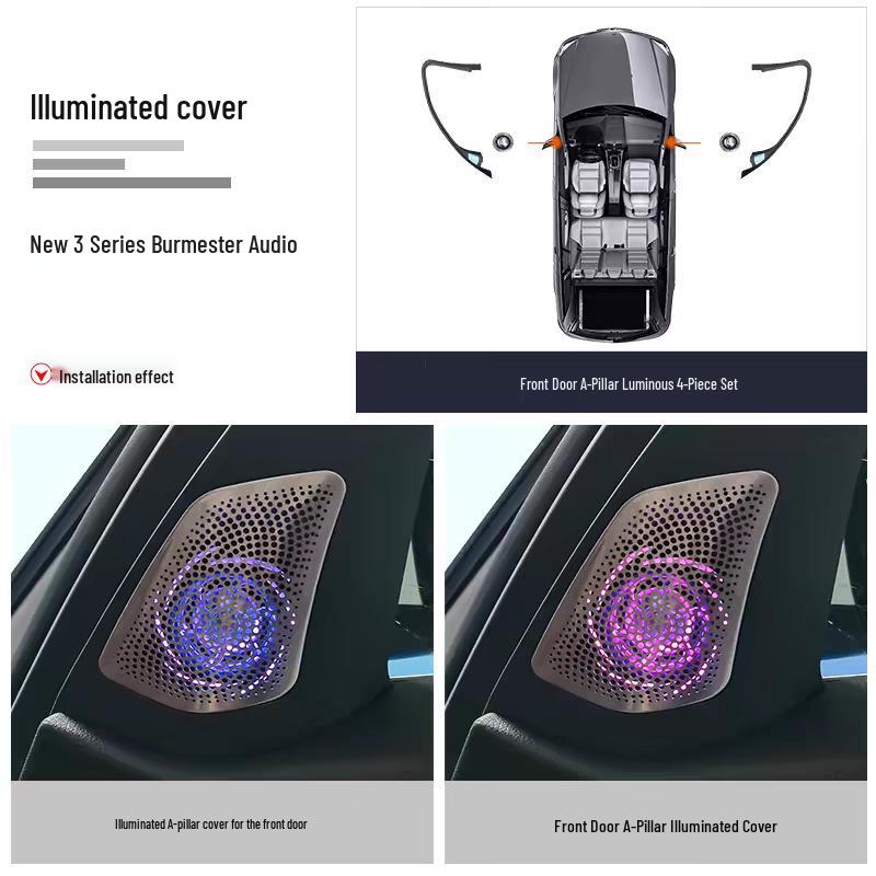 BMW Bowers & Wilkins Tweeter Speaker A-Pillar Luminous Cover Upgrade