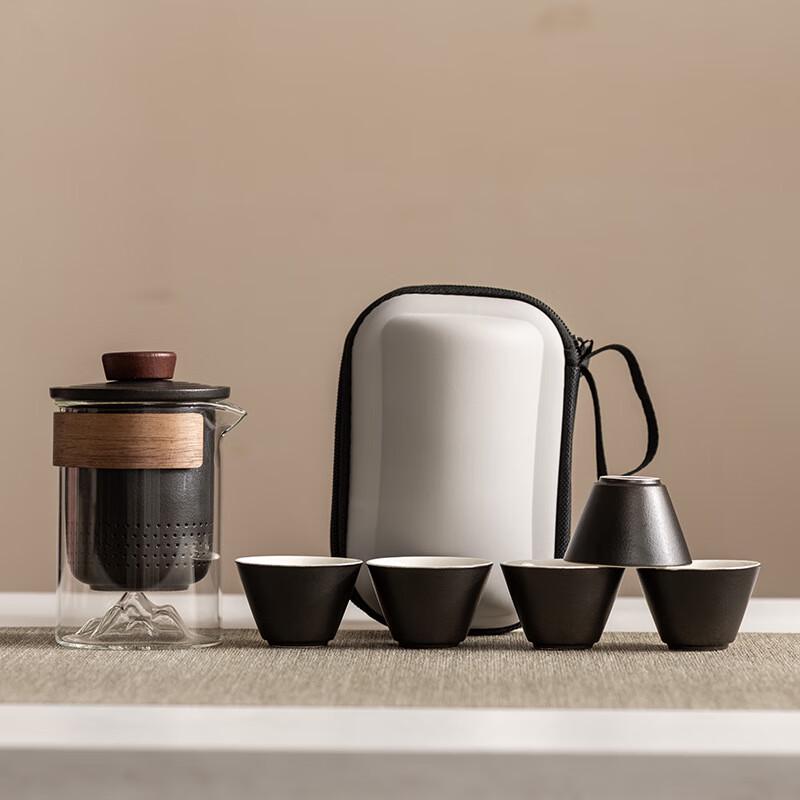 ZK High-End Portable Glass Travel Tea Set