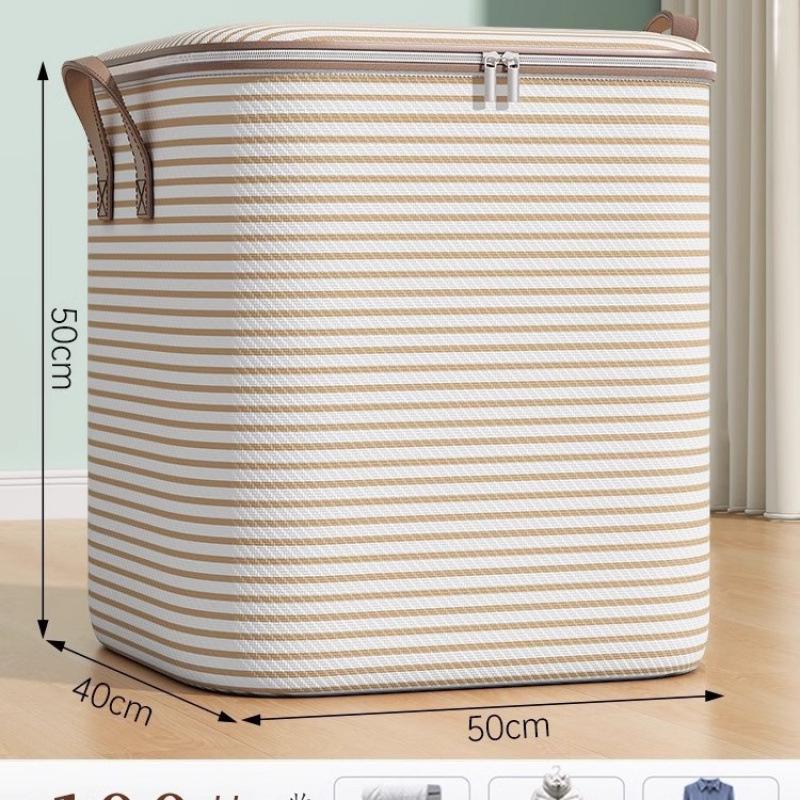 Houndstooth Large Capacity Waterproof Storage Bag - Moisture-proof Non-woven Fabric Organizer for Clothes 