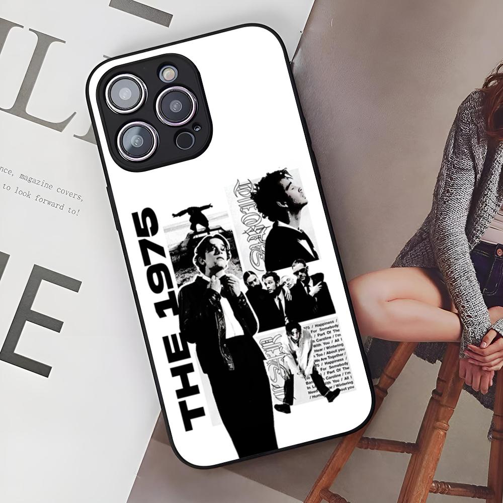 The 1975 Rock Band Phone Case for Iphone 16 15 14 12 11 13 Pro Max Mini X Xr Xs Se 8 Puls glass Cover