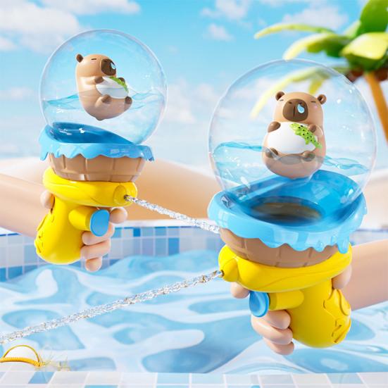 Water Squirter Toy Kids Cartoon Capybara Sprayer for Bath Pool Water Fight Fun Summer Outdoor Play Shooter for Toddlers Children