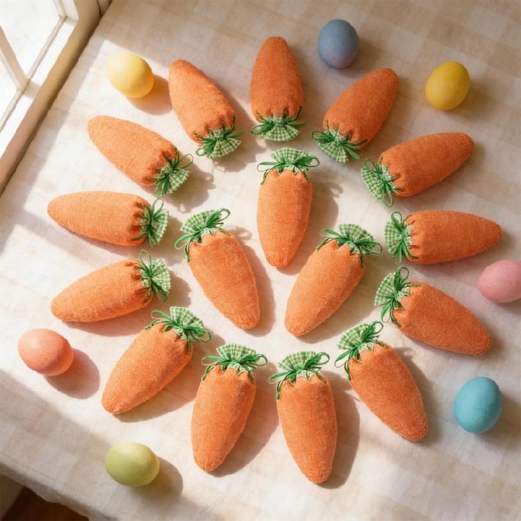 Pack Of 16 High Quality Drawstring Bags With Carrot Pattern Gift Wrapping Bag For Festival Decors And Practical Storage