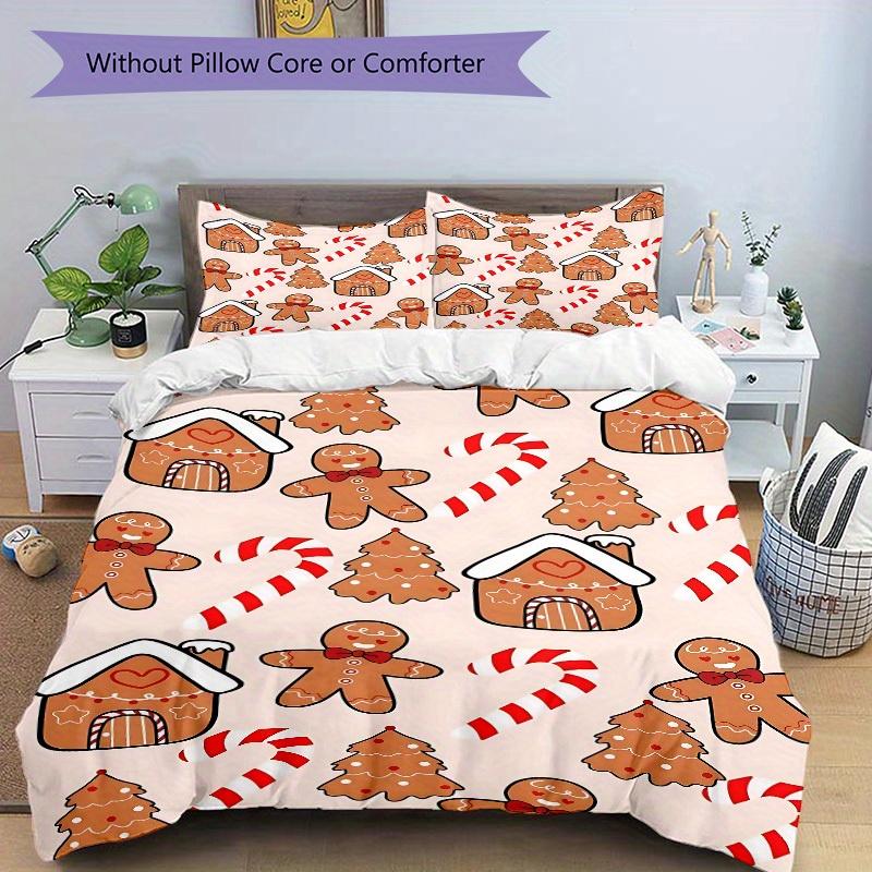 3pcs Christmas Decorations Bedding Set, Breathable and Soft, Suitable for All Seasons, Ideal for Home Use, Suitable for Bedroom Decor 21141