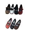 Round Head Inner Height Increase Of 3 Cm Shallow Mouth Single Shoes Celebrity Bow Double Buckle Belt Temperament Doudou Shoes