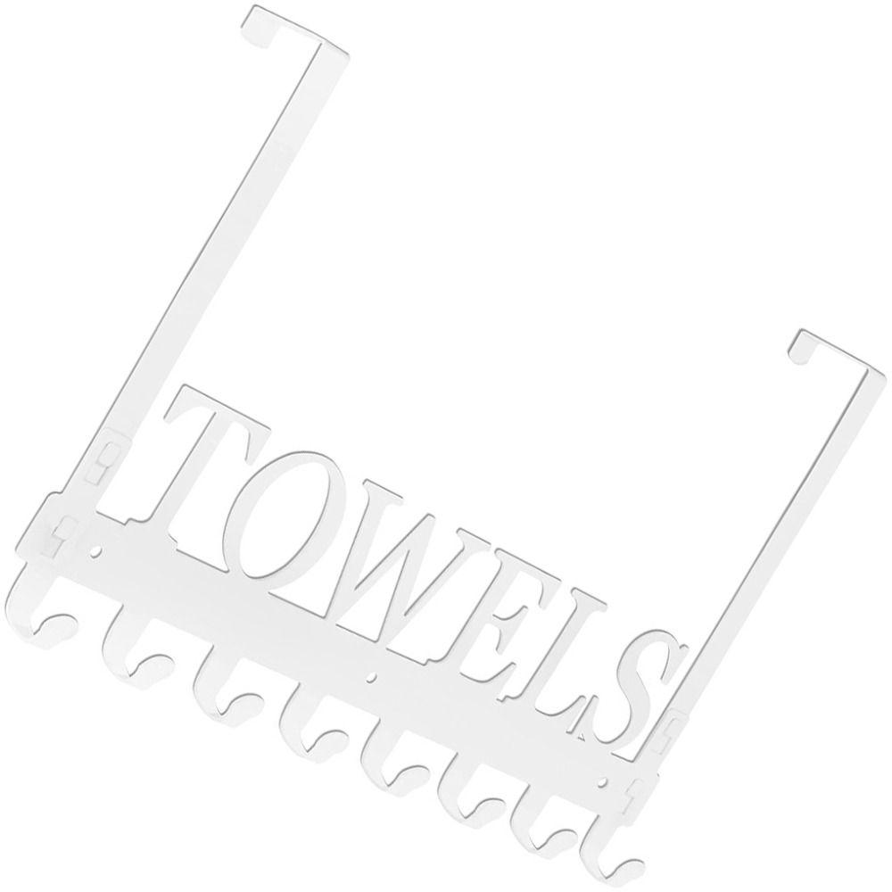 No-Punch Bathroom Coat Hooks Wall Mounted Bath Towel Storage Rack Durable Door Hooks  Home