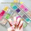Mermaid Iridescent Bubble Bead Nail Art: Mixed-Color Flat-Back Rhinestones for DIY Press-On Nails