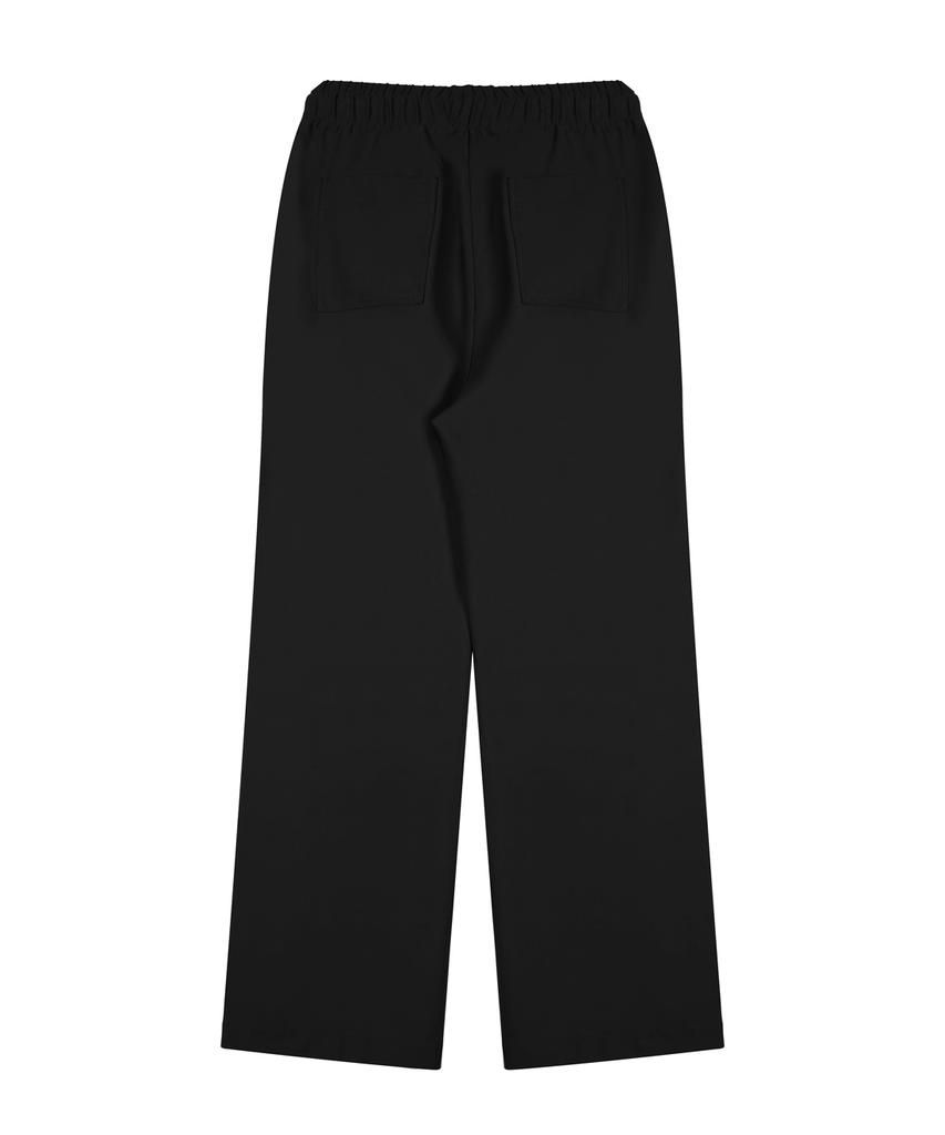 Nodeuyuumeon R/N Spandex Relaxed Elastic Waist Slacks [Black]