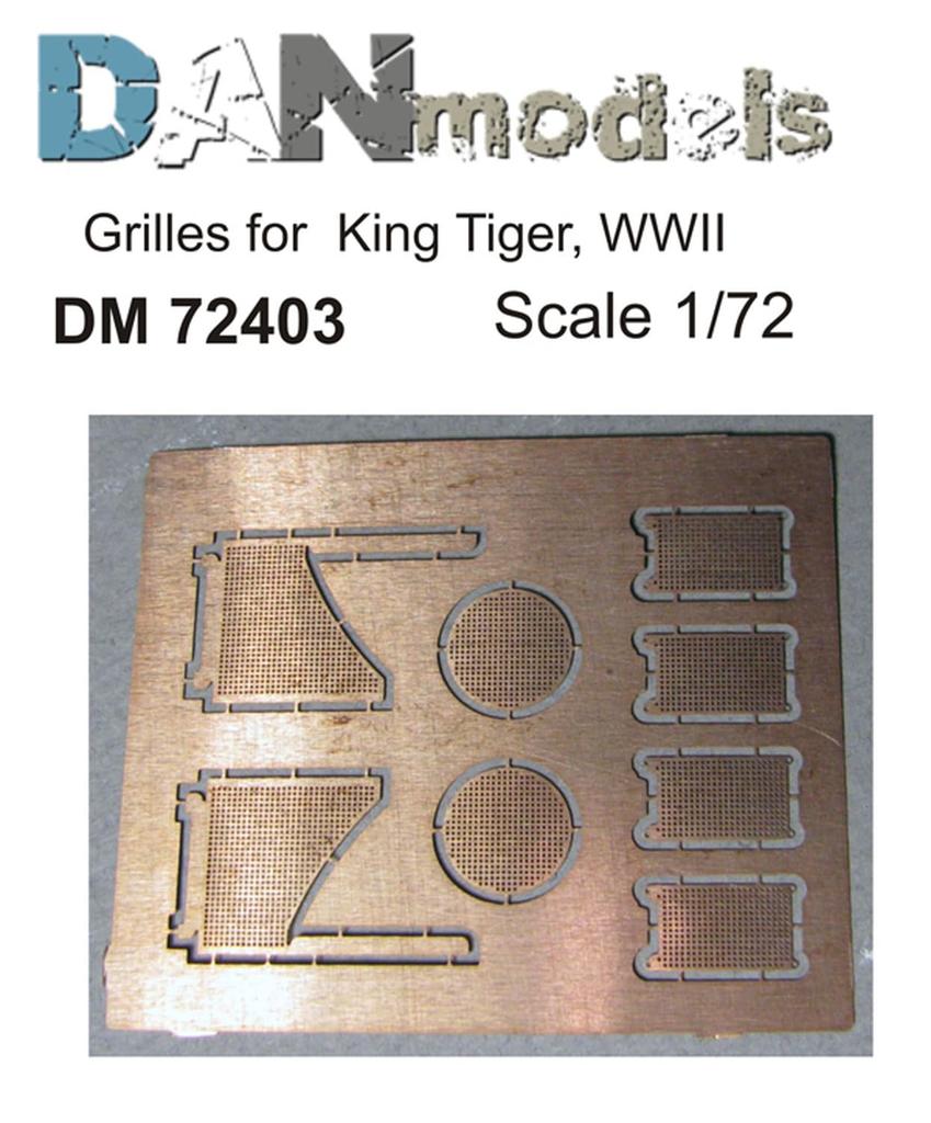 Dan Models Königstiger Grill Plastikmodellteile DAN72403 1/72 (Panzer)