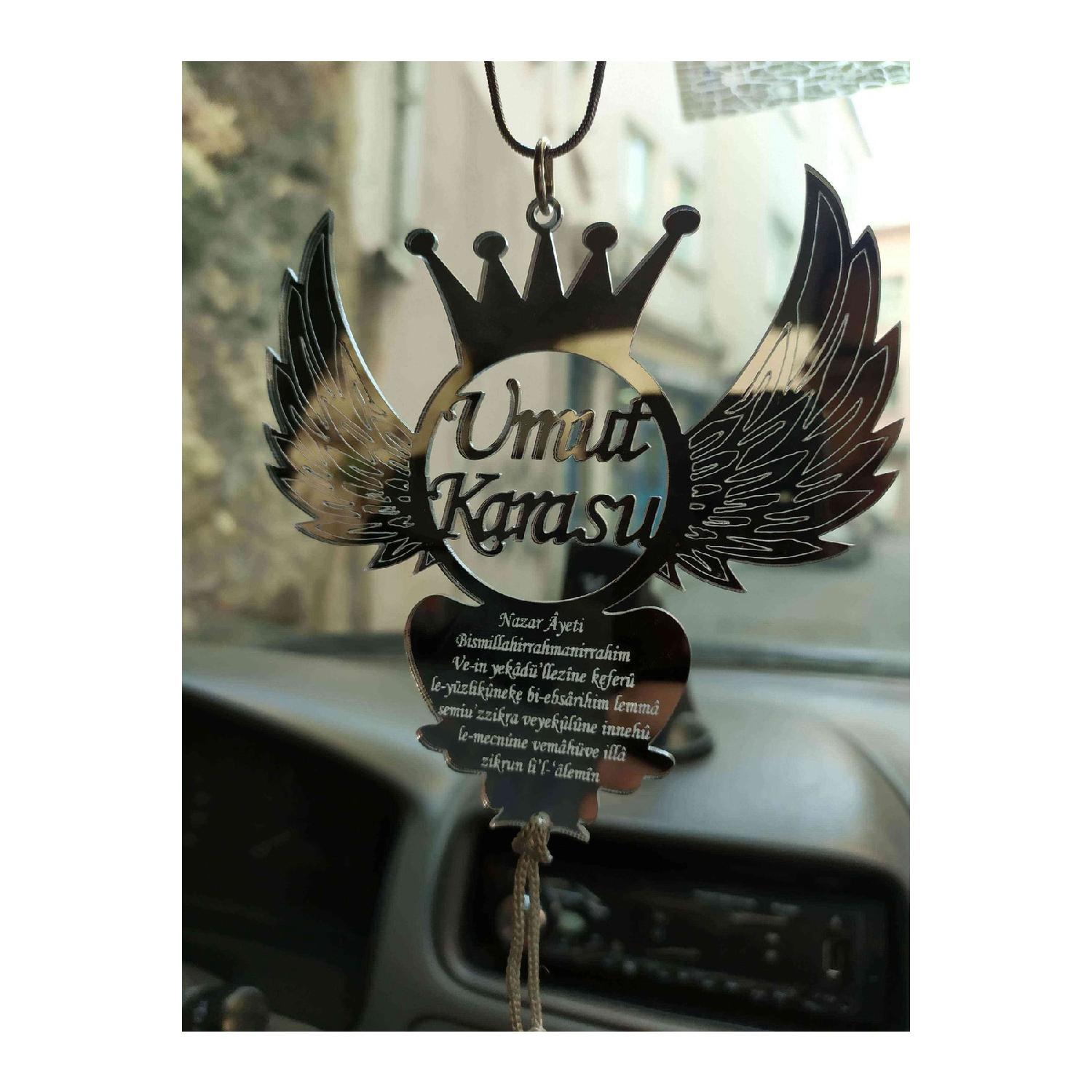 

Зеркало из плексигласа для автомобиля, украшение для зеркала заднего вида, серебро B12 (молитва не меняется)