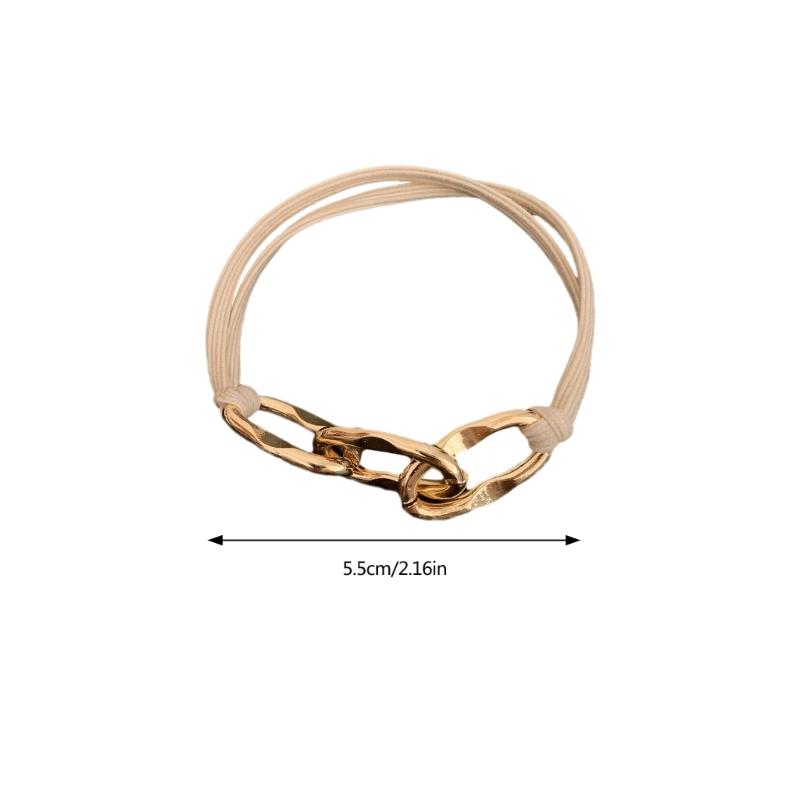 Elastische Metall-Haarbänder Stilvoller Pferdeschwanzhalter Mode Haaraccessoires Haarschmuck für Verschiedene Frisuren und Anlässe