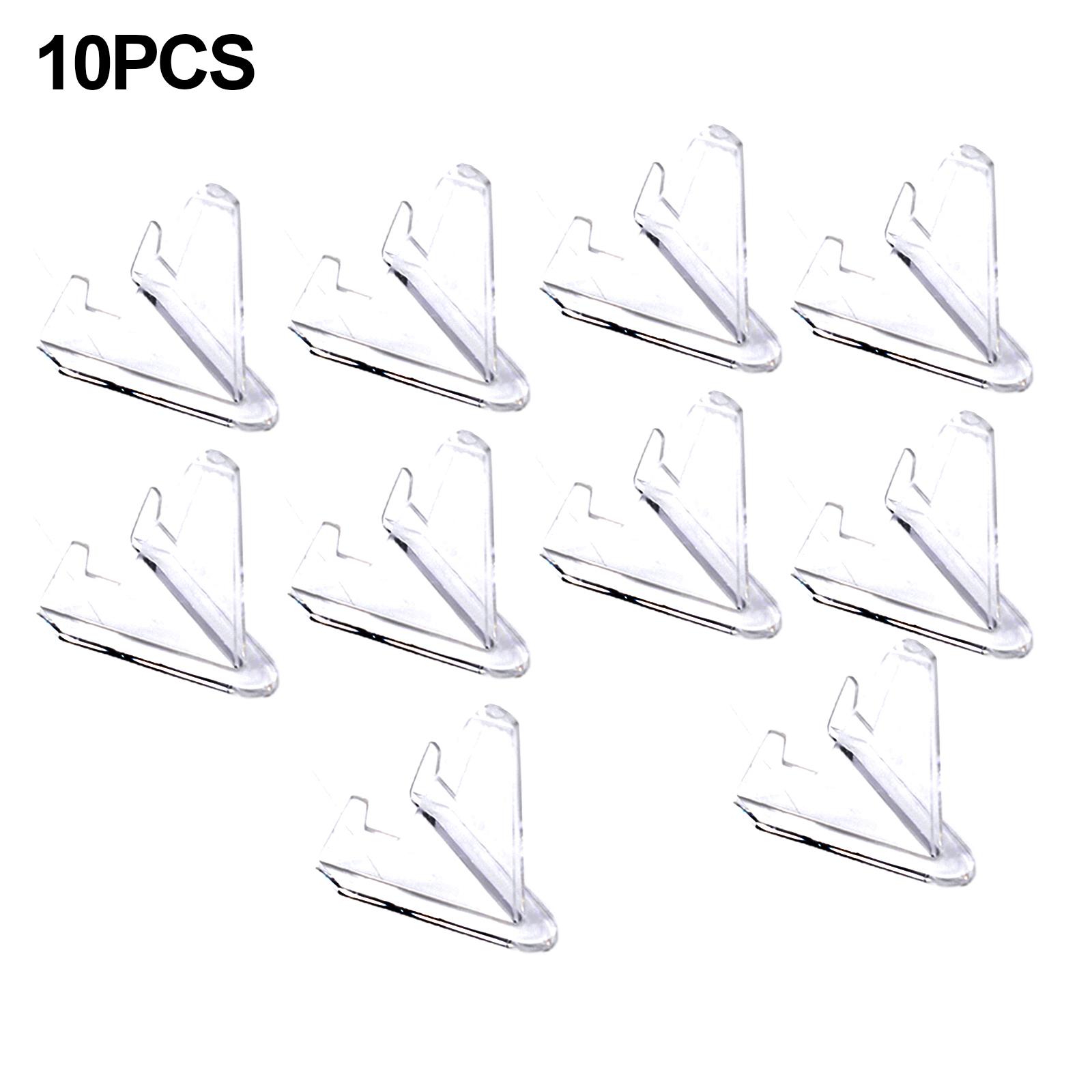 

10pcs Acrylic Commemorative Coin Display Stand Card Photo Transparent Triangle Support Shelf Home Decoration Parts