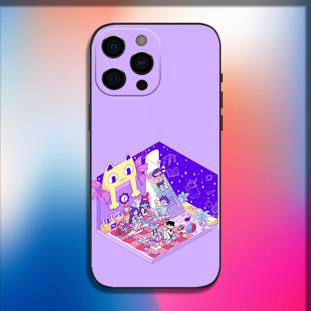 O-Omori Game Phone Case For iPhone 16,15,14,13,12,11,Pro,X,XS,Max,XR,Plus,Mini Soft Black Cover