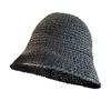 Damski kapelusz przeciwsłoneczny jednolity kolor odporny na UV kapelusz rybaka oddychający pleciony składany słomkowy kapelusz czapka chroniąca przed słońcem na zewnątrz