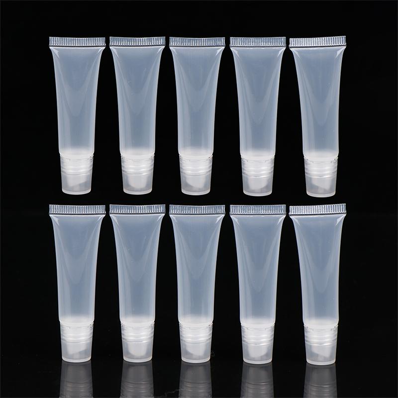 10Pcs 5ml Empty Lip Gloss Tubes Lipstick Tube Lip Balm Soft Tube Makeup Squeeze Clear Lip Gloss Container Bottle
