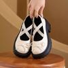 Silver High Heels Platform Pumps Women 2024 Autumn Bowtie Crossed Straps Mary Jane Shoes Woman Pu Leather Thick Heeled Jk Shoes