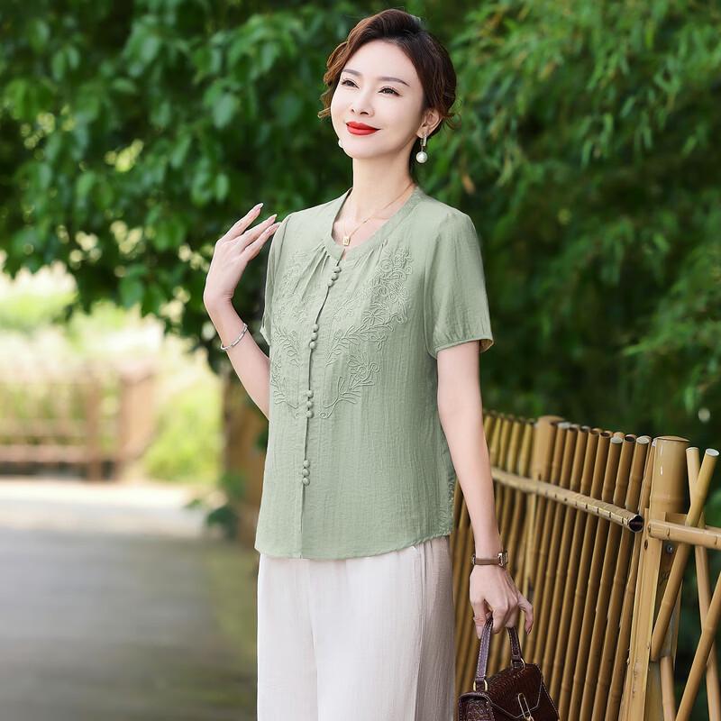 Xiaofu Women's Plus Size Summer Short Sleeve Apparel