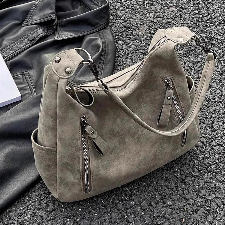 

WTEMPO Женские сумки из искусственной кожи с верхней ручкой, вместительные дорожные сумки, сумки через плечо, фирменные дизайнерские сумки для шопинга, сумки на одно плечо 31*11*24cm серый