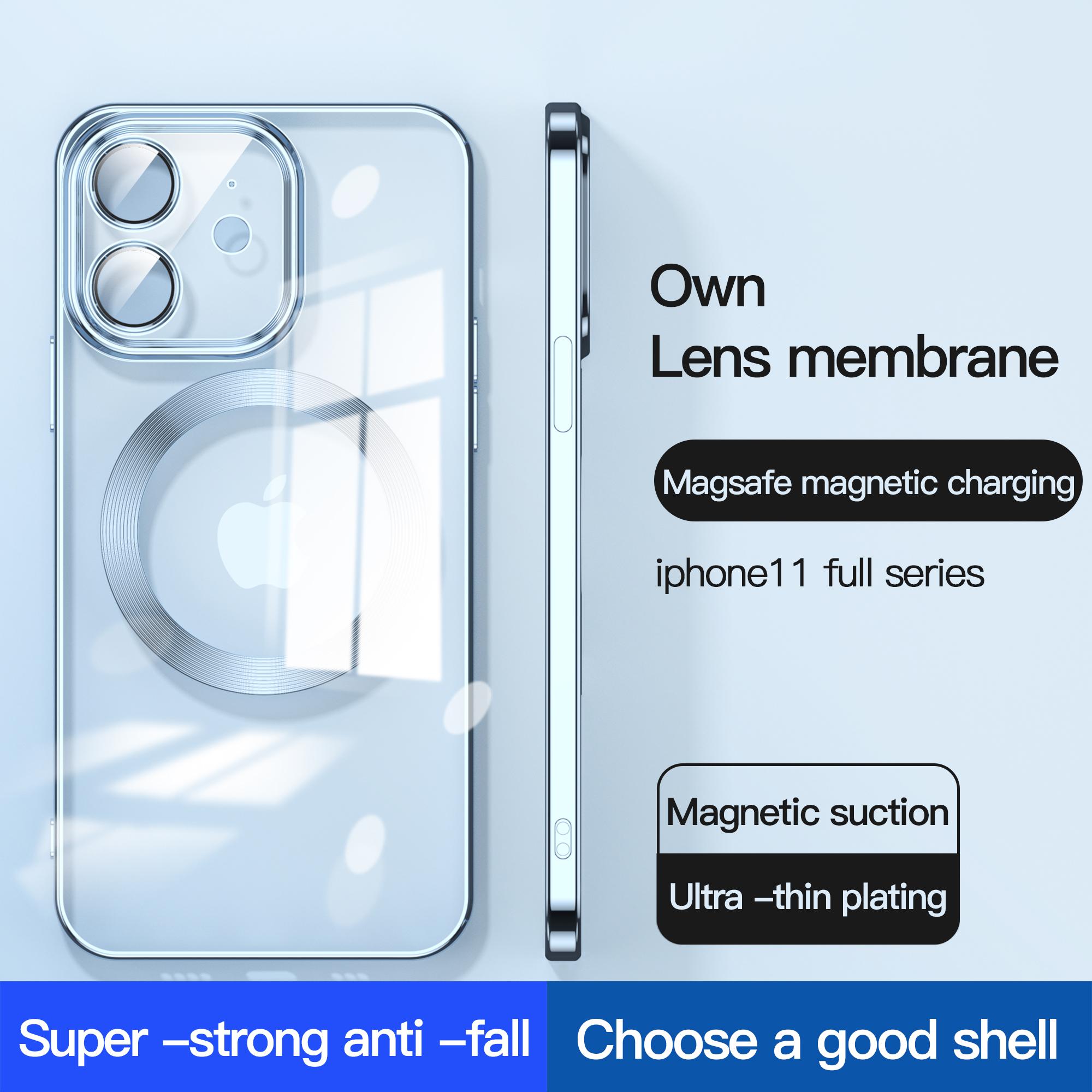 

For iPhone 11 Phone Case TPU Phone Back Cover Compatible with MagSafe Dark Blue