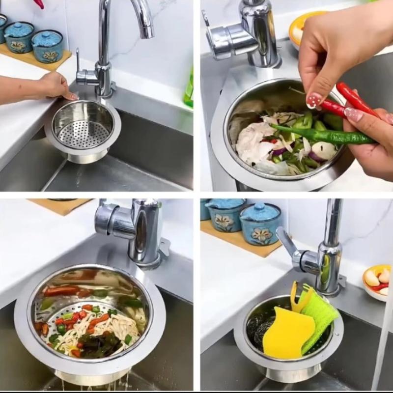 1Pcs Sink Drain Filter Bounce Core-Odor&Leak Prevention,Dishwashing Drain Filter,Anti-Clog Strainer