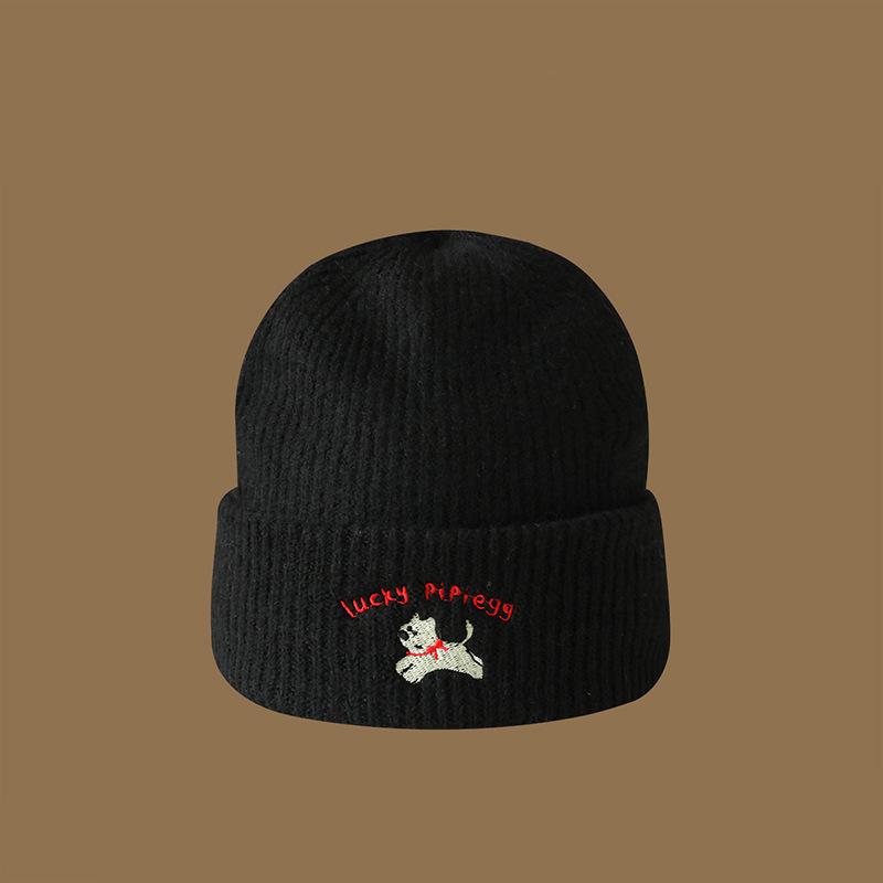 

Новая милая шерстяная шапка с щенком 2025 года для женщин - Вязаный дизайн для визуального сужения лица