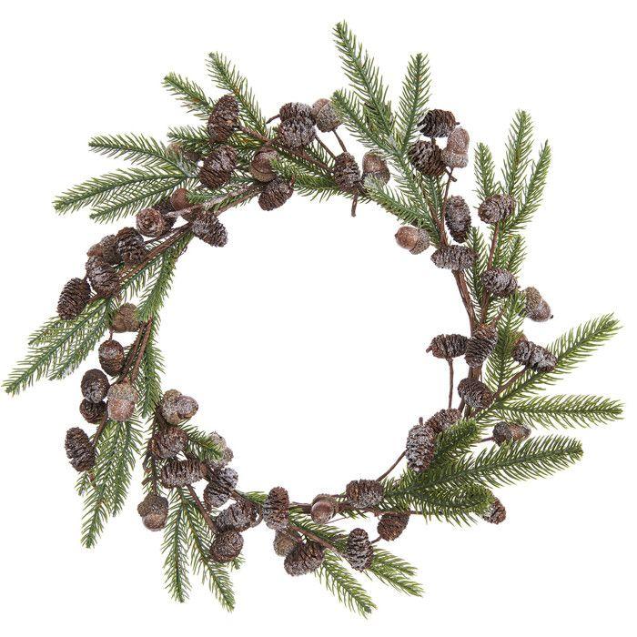 Couronne de Noël sapin givrés Ø 45 cm