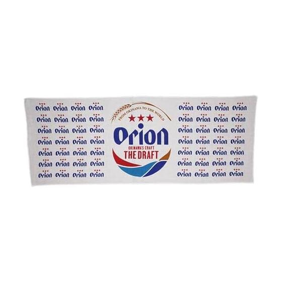 Kubagasa-ya Tenugui Towel - Okinawa Souvenir - Orion Beer Okinawa Limited Edition - Orion Logo Japanese Tenugui - 100% Cotton - Approx. 34.0cm x