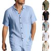 Men's Woven Fabric   Breathable   Business Short-sleeved Large-sized Shirt