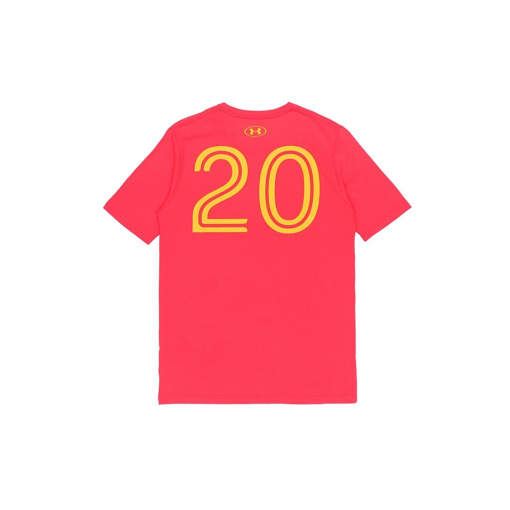 Under Armour Retro Dopamine Print Crew Neck Basketball T-Shirt Men Tops Red 1364664-600