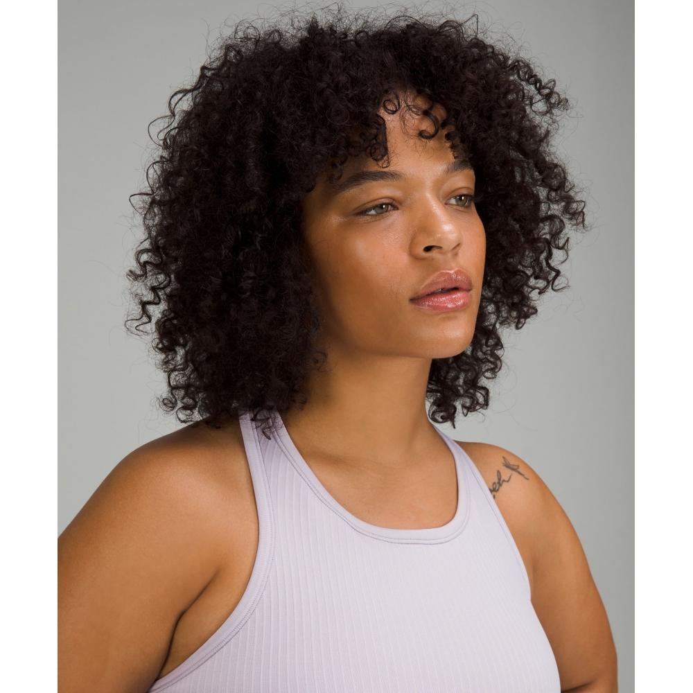 Lululemon EBB To Street Cropped RaCerBaCk Tank Top  Light Support  B C Cup Faint Lavender
