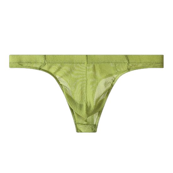 Herren String Einfarbig Hüfttief Slim Fit Sportlicher String Unterwäsche mit U-förmigem Beutel Hohe Elastizität Slips