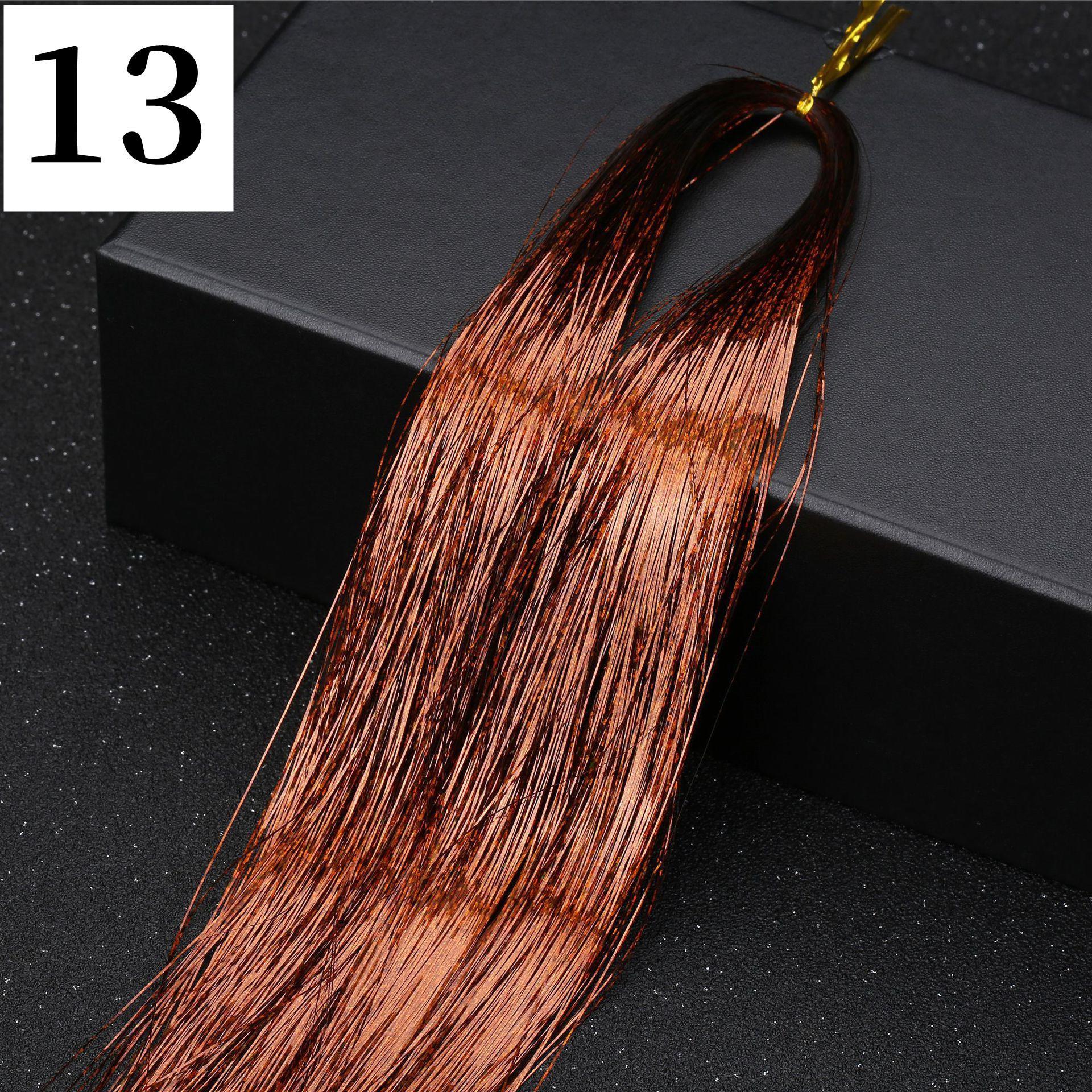 

93 см 180 прядей для волос с блестками и голографическими блестками для наращивания, подчеркивающих вечерние 2pcs