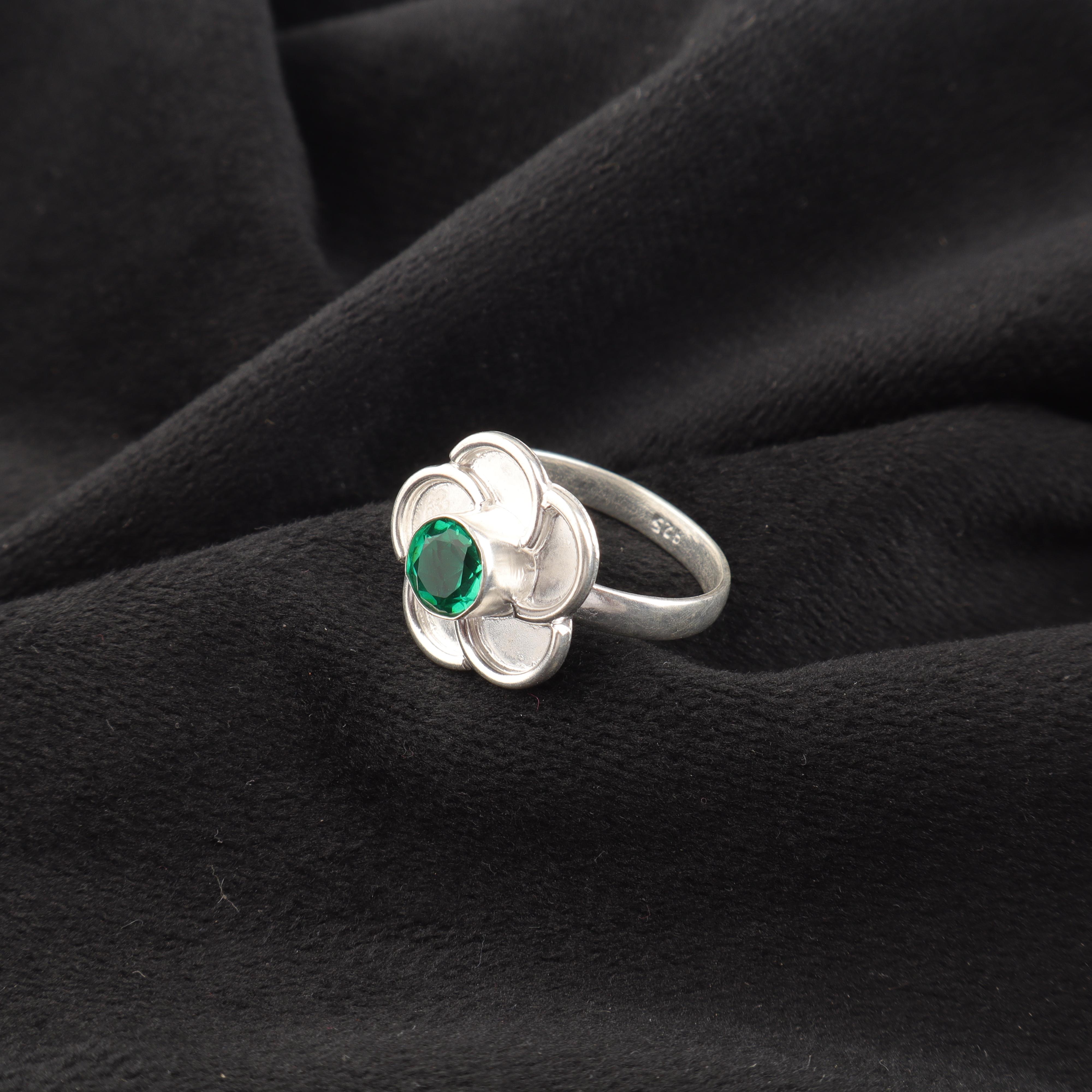 

Кольцо с зеленым изумрудом, Ювелирное изделие, Великолепное серебряное кольцо ручной работы, Ювелирное изделие из стерлингового серебра 925 пробы для свадебного подарка 9 зелёный